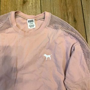 PINK long sleeve campus t shirt. Pretty pink/mauve color LIGHTLY WORN